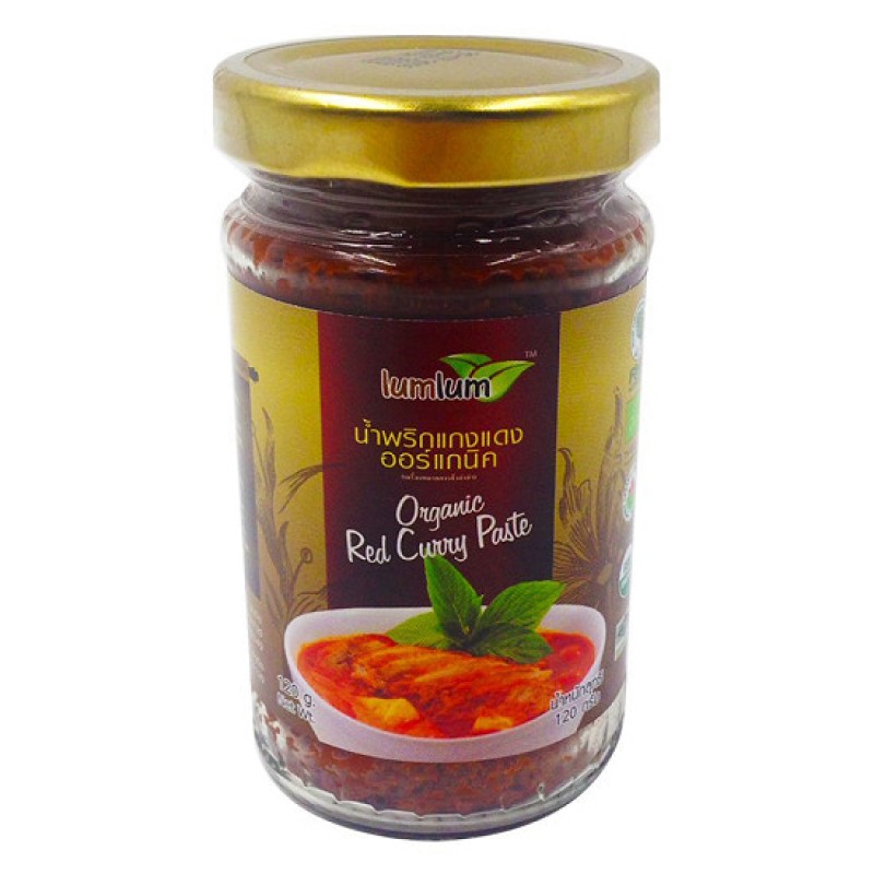 Sốt cà ri đỏ hữu cơ 120g - Lumlum