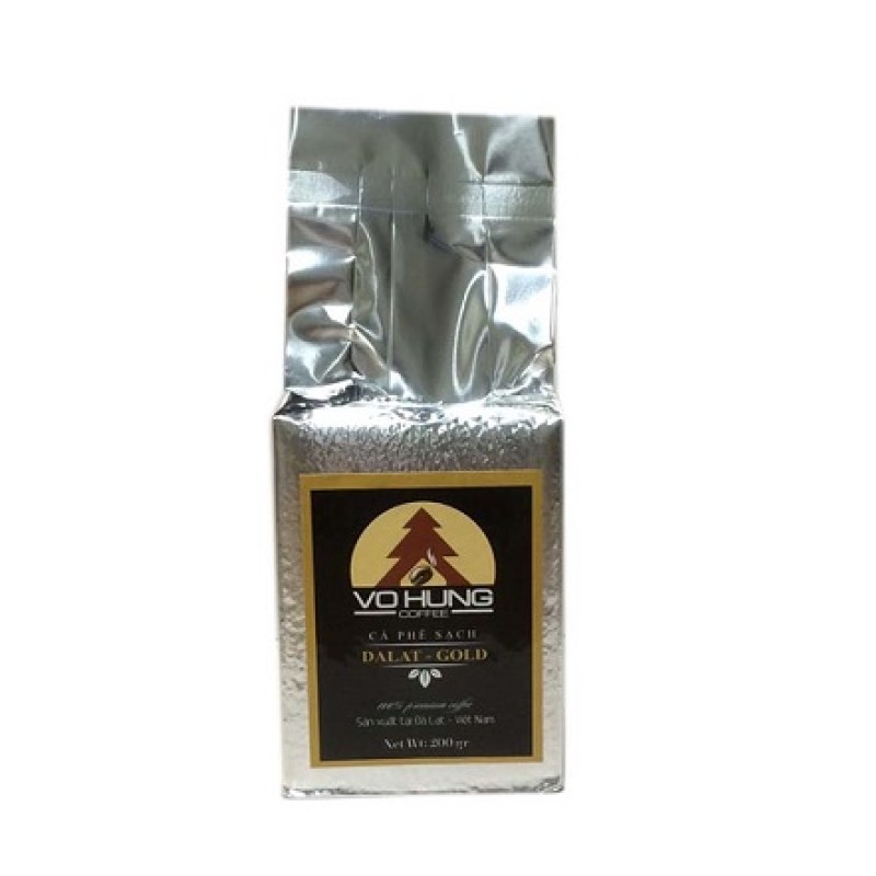 Cà Phê Sạch Đà Lạt Gold (200 gram) – Võ Hùng Coffee