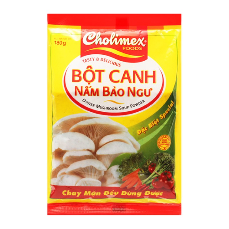 Bột Canh Nấm Bào Ngư (180g) x 50 túi/thùng - Cholimex