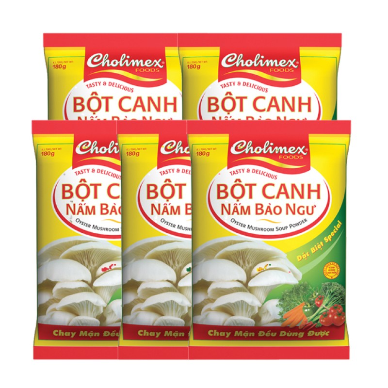 Bột Canh Nấm Bào Ngư (180g) x 5 túi - Cholimex