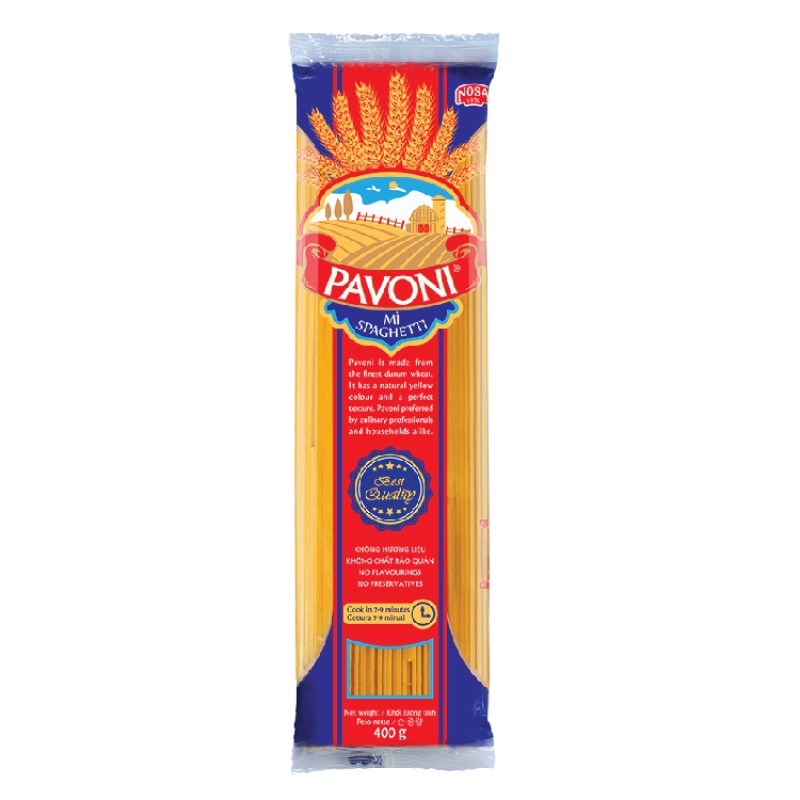 Mỳ Spaghetti Pavoni - 24 gói / Thùng  (400 gram/gói)
