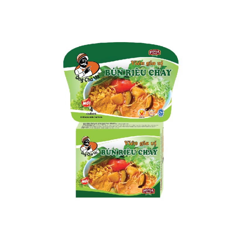 Gia Vị Viên Bún Riêu Chay - 4 Hộp (75gram/Hộp) - Nosafood