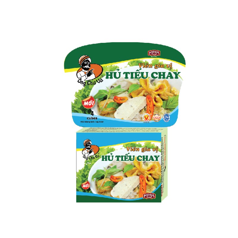 Gia Vị Viên Hủ Tiếu Chay - 144 hộp/thùng (75gram/Hộp) - Nosafood