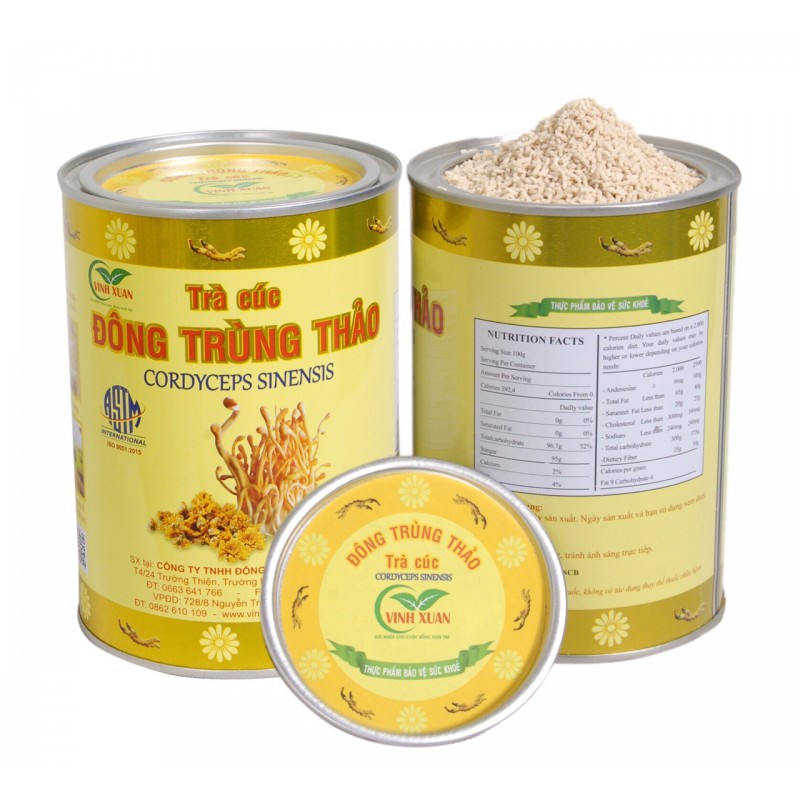 Trà Cúc Đông Trùng Thảo (lon)  400g - Vĩnh Xuân