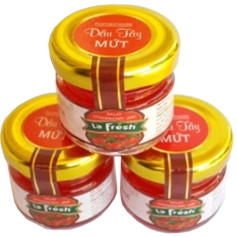 Mứt Dâu Tây Hủ Thủy Tinh 30gr - 1 Thùng (60 hủ) - La Fresh
