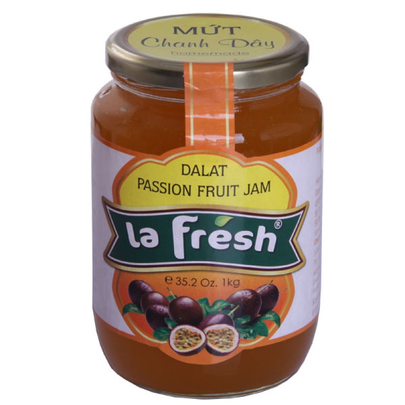 Mứt Chanh Dây Hủ Thủy Tinh 1kg - 1 Thùng (9 hủ) -  La Fresh