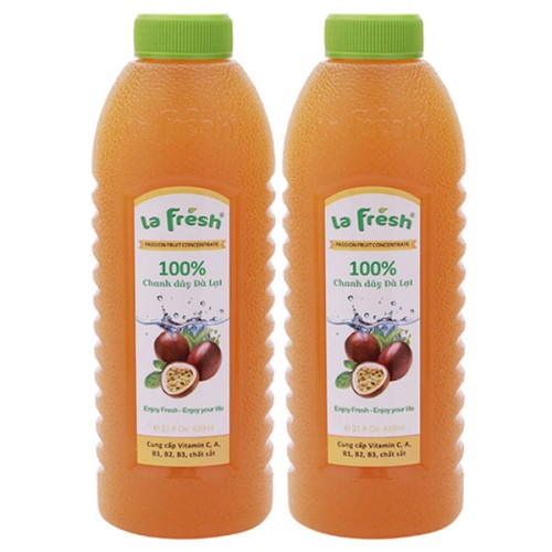 Nước Cốt Chanh Dây 650ml ( Pha Được 2 Lít ) - La Fresh