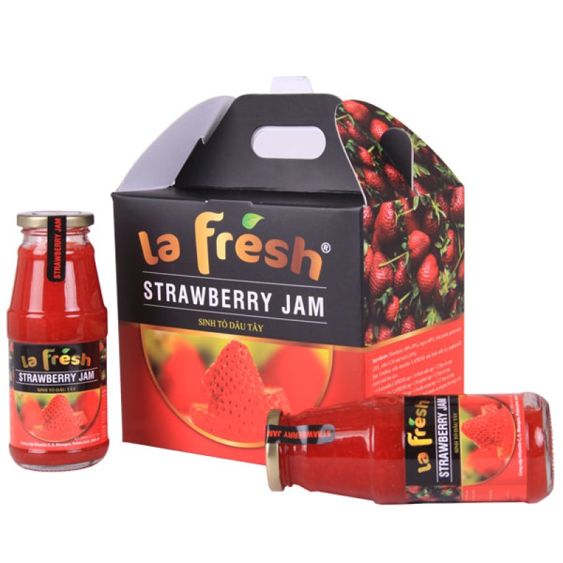 Giỏ Quà Dâu Tây 6 Chai - La Fresh