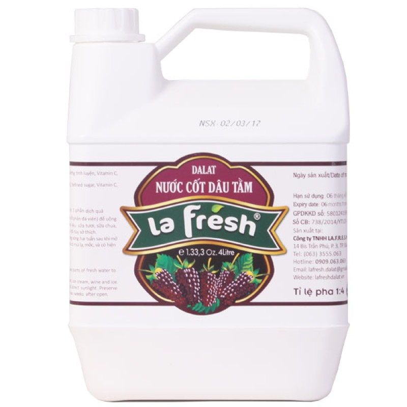 Nước Cốt Dâu Tằm Cô Đặc 4L - La Fresh