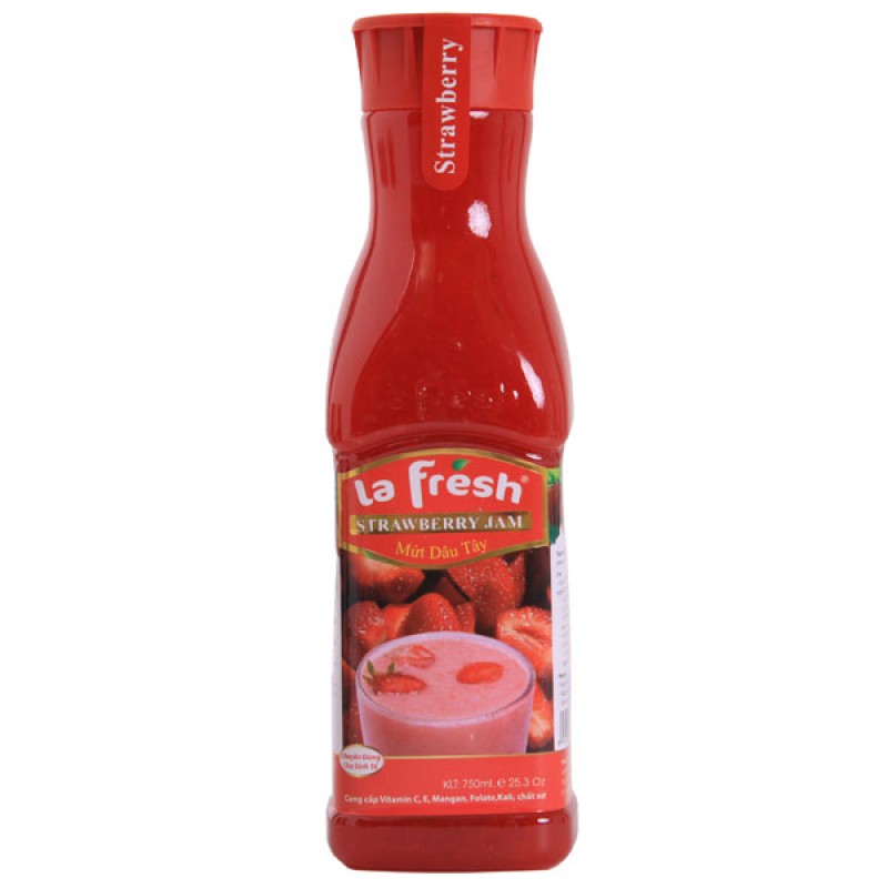 Sinh Tố Dâu Tây Chai 750ml - La Fresh