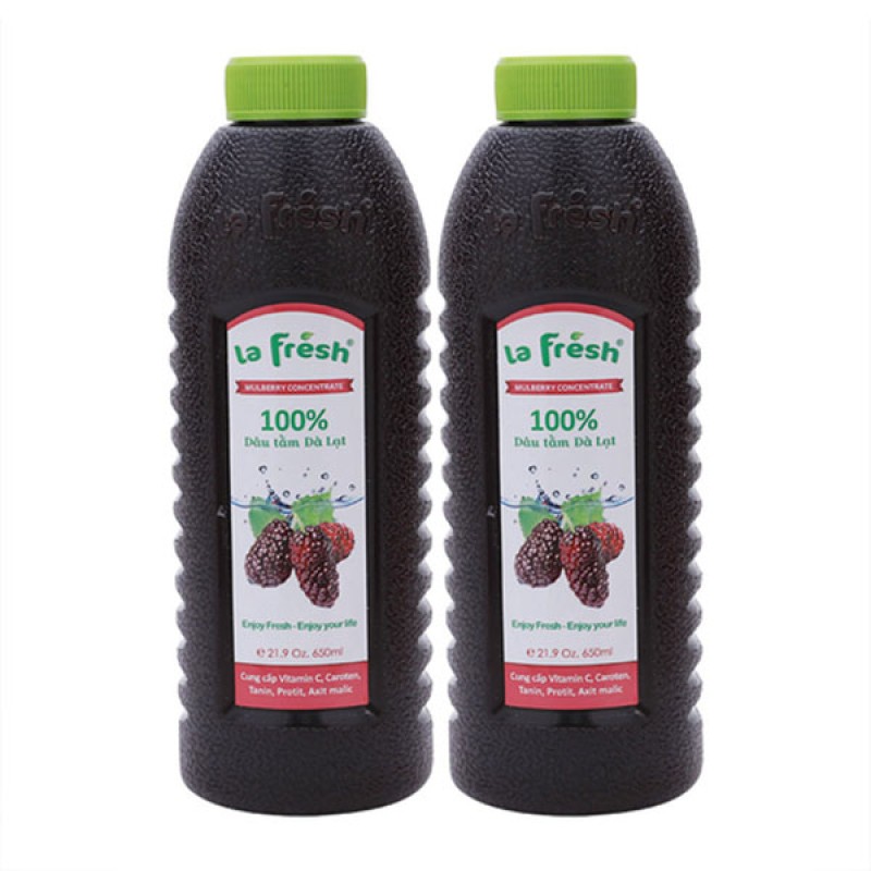 Nước Cốt Dâu Tằm 650ml ( Pha Được 4 Lít) - 1 Thùng (12 chai) - La Fresh