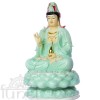 Quan Âm ngồi (đá xanh - 30 cm)
