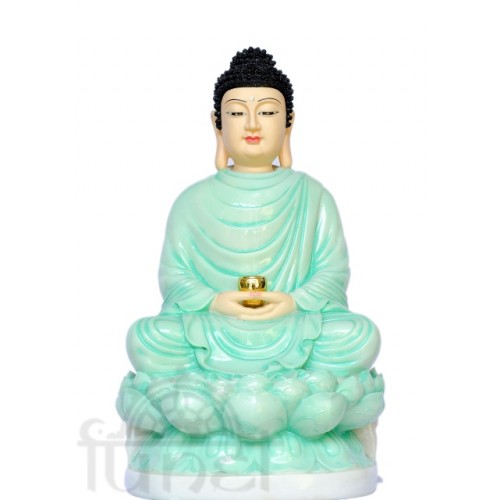 Phật Thích Ca ngồi (đá xanh - 45cm)