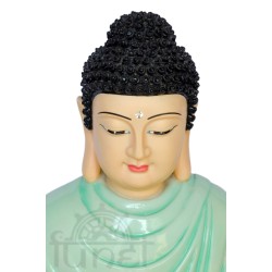 Phật Thích Ca ngồi (đá xanh - 45cm)