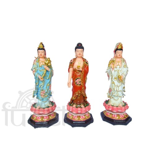 Tam Thánh Phật (vẽ màu - 70cm)