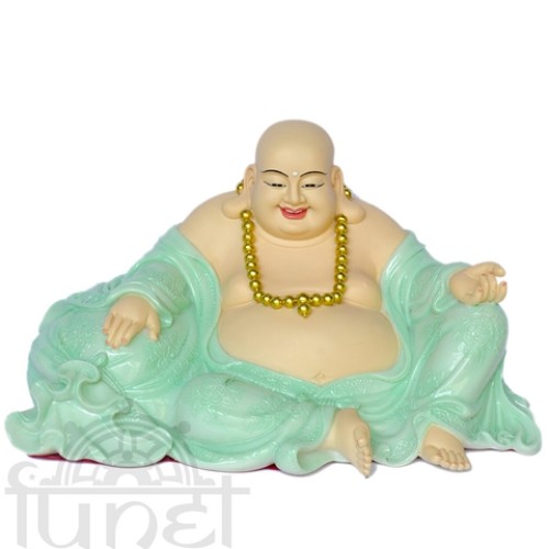 Di Lặc tam tài (đá xanh - 30 cm)