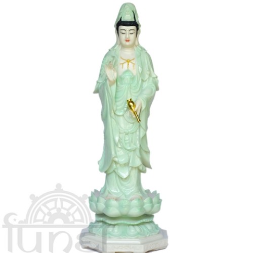 Quan Âm đứng (đá xanh - 70 cm)