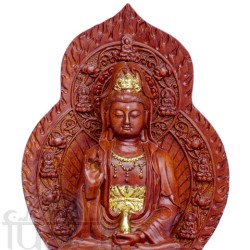 Quan Âm gỗ 01 mặt (25 cm)