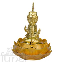 Quan Âm ngồi sen để xe hơi  (15 cm)