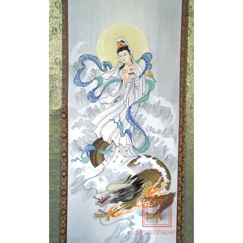 Tranh vẽ Long Đầu Quán Âm - Pháp An