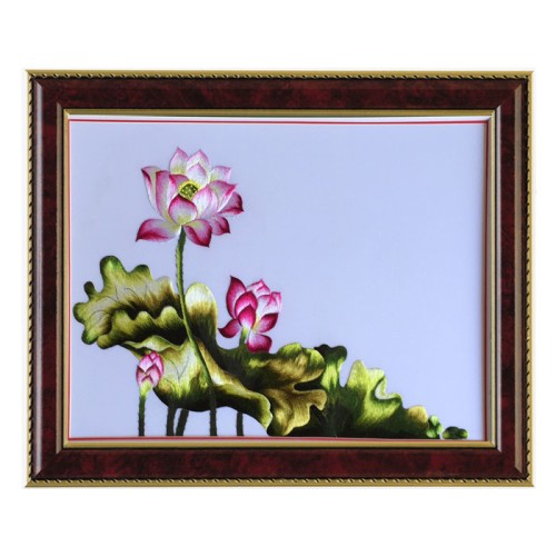 Tranh Thêu Tay Hoa Sen - Hoa Mỹ